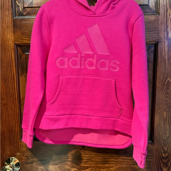 Adidas Pink Sweatshirt Hoodie with Logo - Picture 1 of 3
